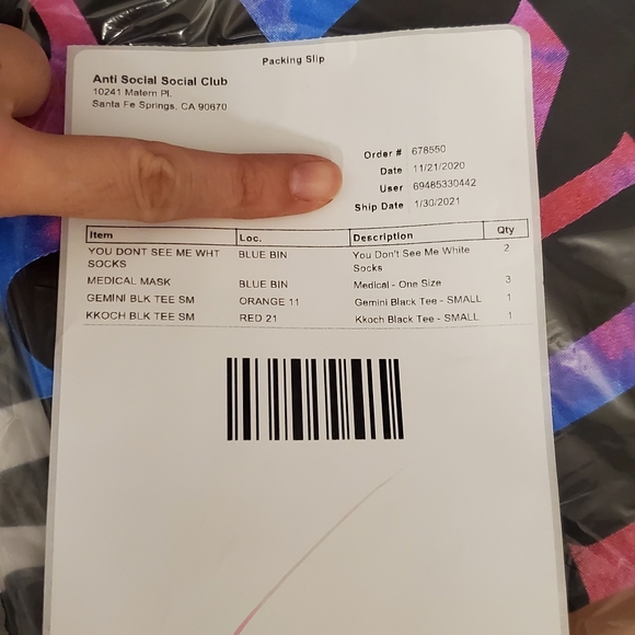 [LAST ONE] Authentic Anti Social Social Club Socks - Picture 5 of 5